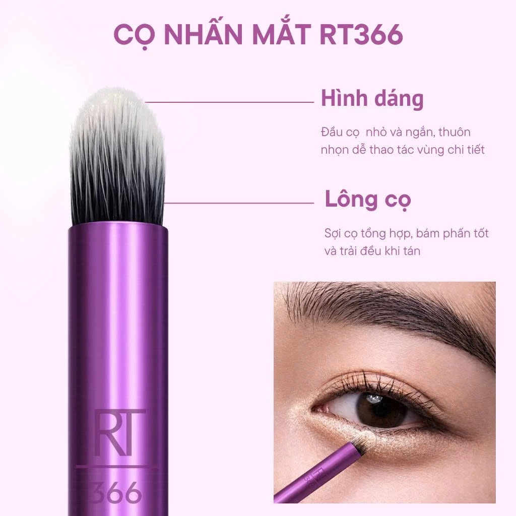 Bộ Cọ Trang Điểm Mắt 8 Cây RT REAL TECHNIQUES EveryDay Eye Essentials 01991